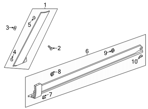  MOLDING ASM-RKR PNL *BLACK Diagram for 42810378