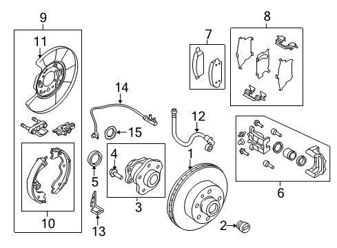 2010 Nissan 370Z Anti-Lock Brakes Brake Part Assembly Diagram for 47660-1EA6F
