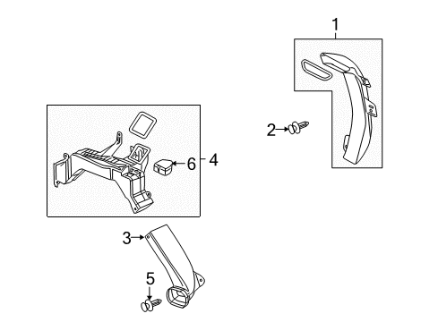 2005 Saturn Relay Ducts Actuator Diagram for 10317842