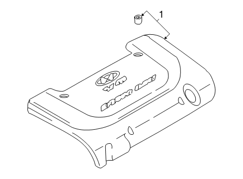 2005 Hyundai Sonata Engine Appearance Cover Engine Cover Assembly Diagram for 29240-37100