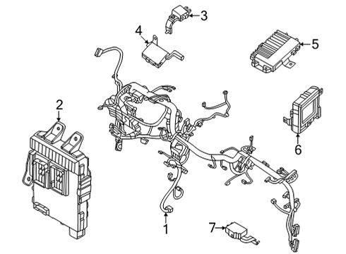 2022 Hyundai Santa Cruz Wiring Harness JUNCTION BOX ASSY-I/PNL Diagram for 91950-K5010