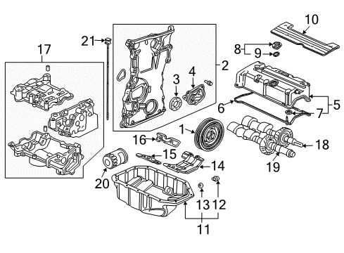 2005 Honda Civic Filters Dipstick, Oil Diagram for 15650-PNA-014