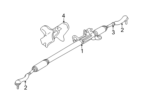 2010 Chrysler Sebring P/S Pump & Hoses, Steering Gear & Linkage Gear-Rack And Pinion Diagram for 4743875AK