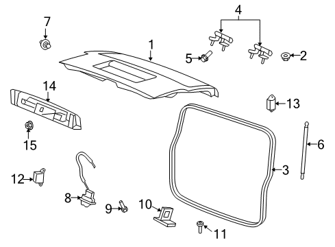 2011 Jeep Liberty Lift Gate Handle-LIFTGATE Diagram for 57010158AE