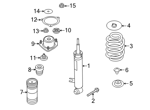 2010 BMW X6 Shocks & Components - Rear Lower Guide Support Diagram for 33526776557