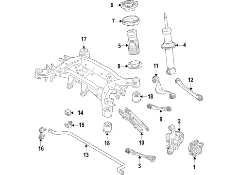 2019 BMW X7 Rear Suspension Components, Lower Control Arm, Upper Control Arm, Ride Control, Stabilizer Bar AIR SPRING STRUT, REAR RIGHT Diagram for 37106869040