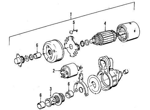 1988 BMW 325 Starter Solenoid Switch Diagram for 12411268375