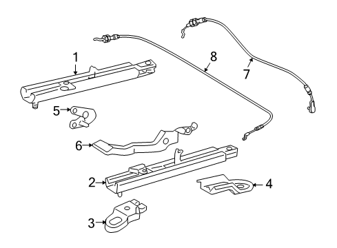 2007 Toyota Tacoma Tracks & Components Seat Track Diagram for 72110-04030