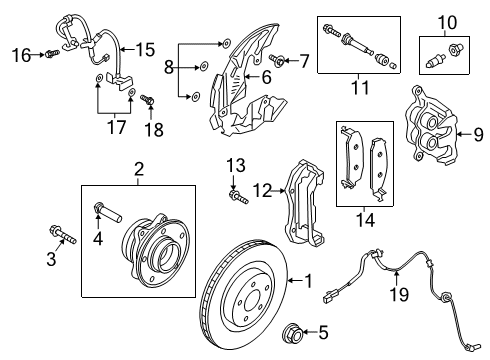 2021 Ford Explorer Anti-Lock Brakes Upper Latch Screw Diagram for -W500613-S439