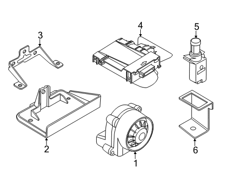 2014 BMW X1 Alarm System Bracket For Dwa Switch Diagram for 61316932791