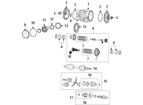 2014 Chevrolet Corvette Rear Axle, Axle Shafts & Joints, Differential, Drive Axles, Propeller Shaft Ring Gear Diagram for 19302264