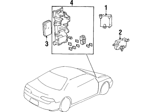 1997 Honda Prelude Electrical Components System Unit, Multi Plex Control (Passenger Side) Diagram for 38850-S30-A02