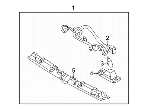 2022 Hyundai Tucson License Lamps Lamp Assembly-License Plate, RH Diagram for 92504-A9000