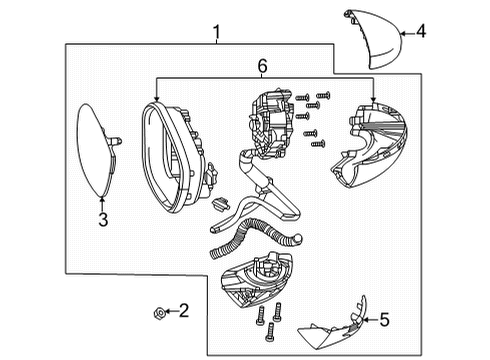 2022 Honda Civic Outside Mirrors CAP, R- *RP61P* Diagram for 76201-T20-A01ZM