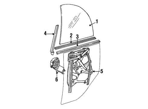 1988 BMW 325i Glass & Hardware - Quarter Panel Door Weather Strip Inner Left Diagram for 51361942823