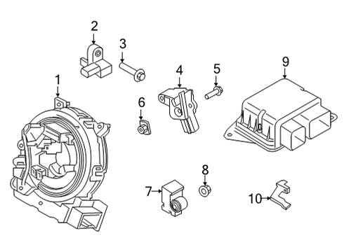 2021 Ford Bronco Air Bag Components Pressure Sensor Screw Diagram for -W718492-S439