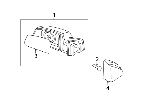 2006 Hyundai Accent Outside Mirrors Mirror & Holder Assembly-Outside Rear Vi Diagram for 87611-1E100
