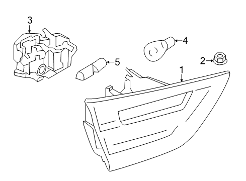 2015 BMW 328i GT xDrive Bulbs Rear Light In Trunk Lid, Left Diagram for 63217286033