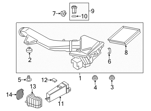 2016 BMW 435i Gran Coupe Filters Intake Silencer Diagram for 13718616014