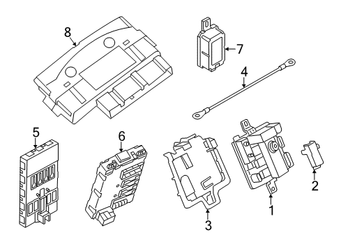 2020 BMW 430i Gran Coupe Electrical Components CONTROL UNIT, FRONT ELECTRON Diagram for 61359438730