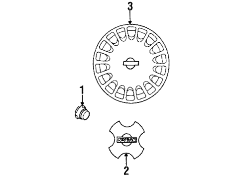 1998 Nissan Sentra Wheel Covers & Trim Disc Wheel Cap Diagram for 40315-8B700