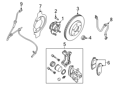2012 Nissan Altima Front Brakes Rotor-Disc Brake, Front Diagram for 40206-ZX00A