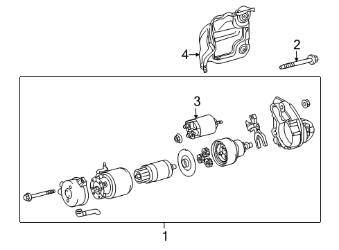 2021 Lexus GX460 Starter Bolt, W/Washer Diagram for 90119-10055