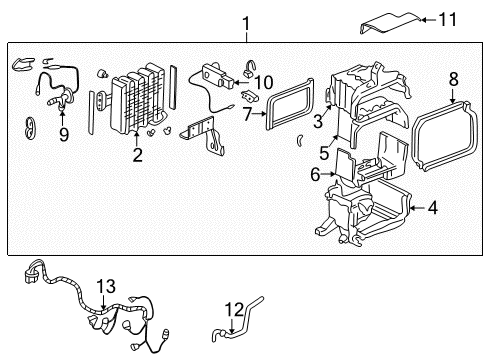 1995 Acura Integra Air Conditioner Thermostat, Air Conditioner (Omron) Diagram for 80430-ST7-A01