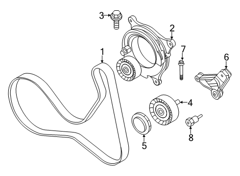 2020 BMW X3 Belts & Pulleys Hexalobular Socket Screw Diagram for 11519908732