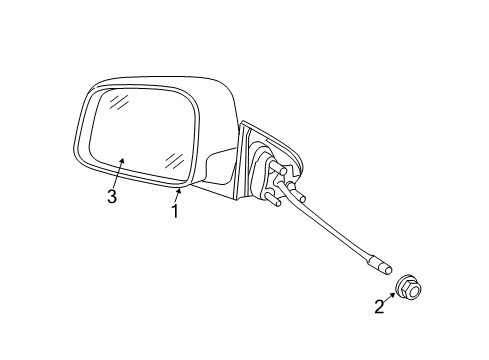2014 Jeep Grand Cherokee Outside Mirrors Outside Rearview Mirror Diagram for 68236933AE