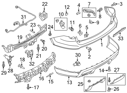 2013 Ford Explorer Parking Aid Side Support Diagram for BB5Z-17D942-B