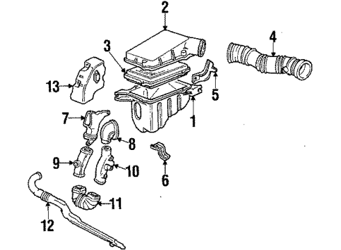 1987 Honda Civic Filters Element Assembly, Air Cleaner Diagram for 17220-PE2-305