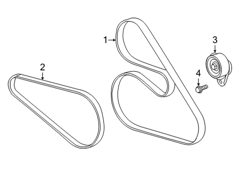 2020 Cadillac CT5 Belts & Pulleys Serpentine Belt Diagram for 12688041