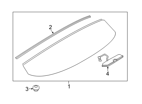 2017 Ford Explorer Rear Spoiler Spoiler Weatherstrip Diagram for FB5Z-7843720-A