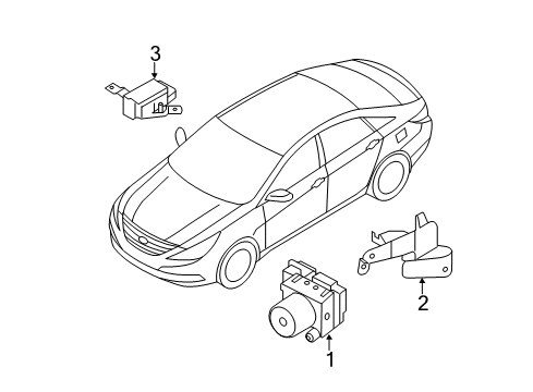 2014 Hyundai Sonata ABS Components Abs Pump Module Diagram for 58920-3Q600