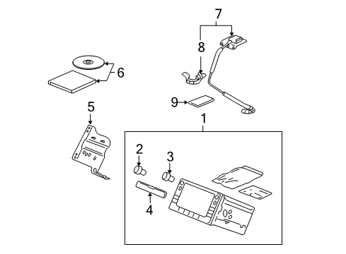 2010 Honda Civic Navigation System Clip, Harness Band (164.5MM) (Brown) Diagram for 91507-SNA-003