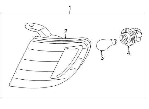 2004 Toyota Tundra Bulbs Lens Diagram for 81521-0C010