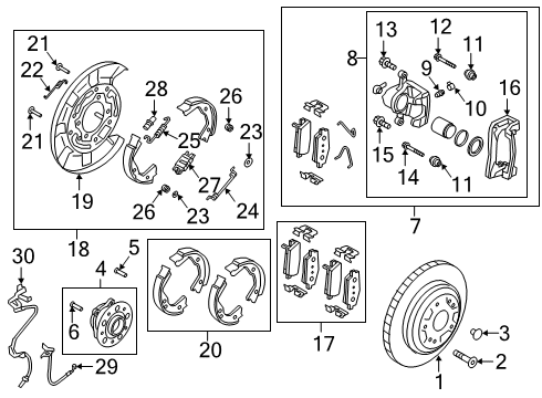 2021 Genesis G70 Parking Brake Plug Diagram for 584143F000