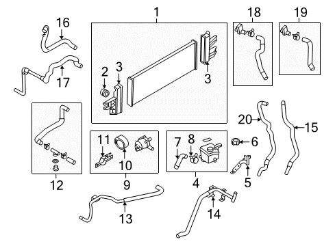 2014 Infiniti Q70 Inverter Cooling Components Hose-Motor, Outlet Diagram for 21503-1MG1A