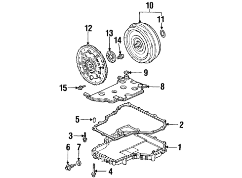 1998 Acura TL Automatic Transmission Gasket, Oil Pan Diagram for 21813-P5H-000