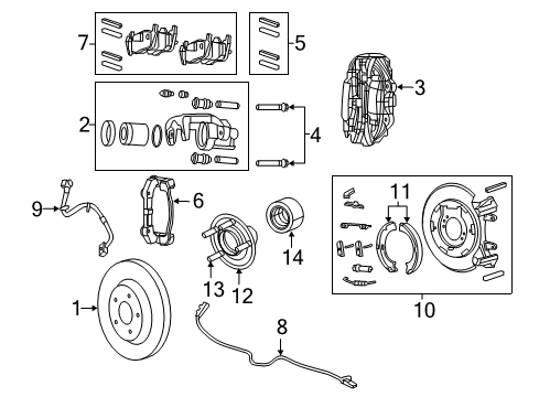 2020 Dodge Durango Anti-Lock Brakes CALIPER-Disc Brake Diagram for 68052381AA