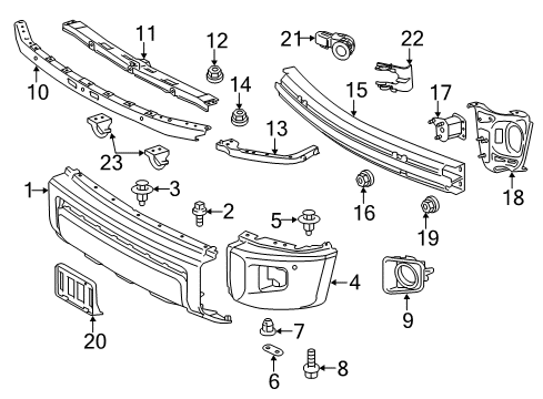 2017 Toyota Tundra Parking Aid Side Extension Diagram for 52142-0C020