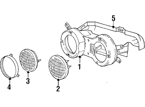 1987 BMW L7 Headlamps Covering Cap Left Diagram for 51711917907