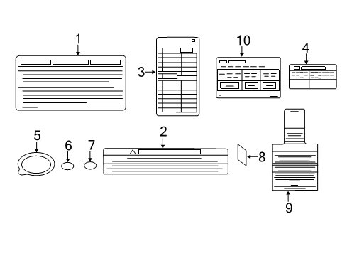 2020 Nissan Armada Information Labels Label-Fuse Block Diagram for 24313-5ZM0C