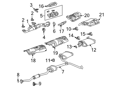 2011 Acura TL Exhaust Components Plate B, Front Floor Heat Baffle Diagram for 74602-TE0-A00