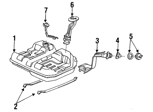 1991 Honda Prelude Senders Pump Unit Assembly, Fuel Diagram for 17708-SF1-A31