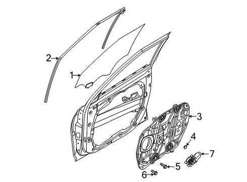 2021 Kia Seltos Front Door Run Assembly-Fr Dr WDO G Diagram for 82530Q5000