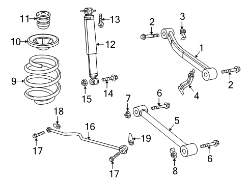 2021 Jeep Wrangler Rear Suspension SUSPENSION Diagram for 68382846AD