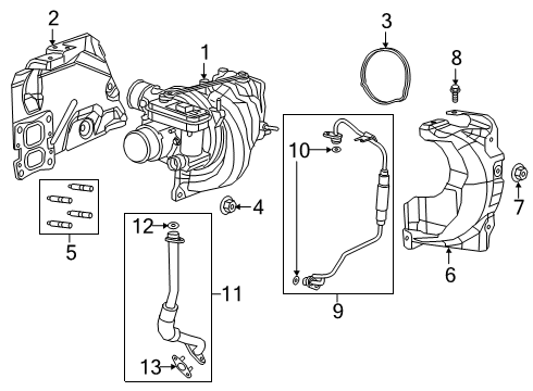 2020 Jeep Cherokee Turbocharger Part Diagram for 5281541AJ