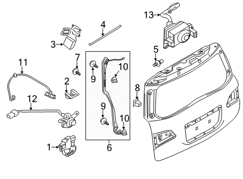 2022 Nissan Armada Parking Aid Stud-Ball Diagram for 90456-CY200